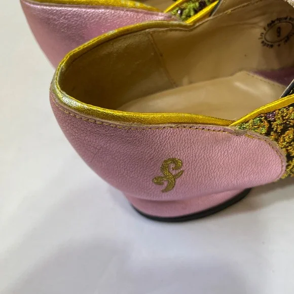 JOHN FLUEVOG DARBY FELLOWSHIP IN PINK WITH TAPESTRY ACCENT - Picture 6 of 10